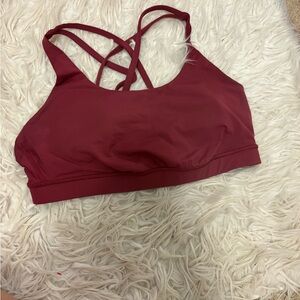 burgundy lululemon bra